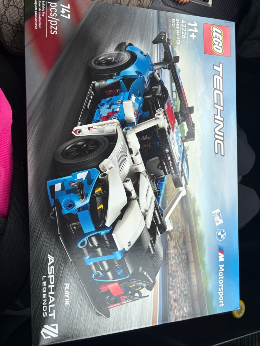 Lego Technic Blue White Race Car Model